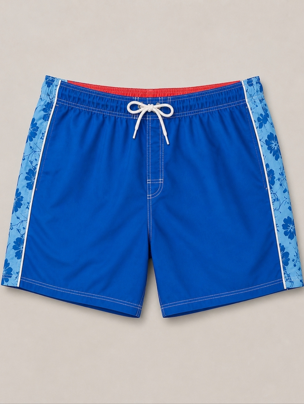 Faded Glory Men's Blue Floral Board Shorts Swim Trunks XL (40-42) Beach Surf